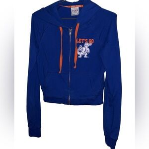 Victoria's Secret PINK Blue & Orange FL Gators Zip Hoodie Size Small P2P 17”